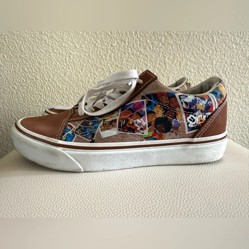 Vans X Disney 100th Anniversary Old Skool Scrapbook Mens 5.5 Youth Brown Low Top